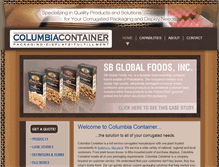 Tablet Screenshot of columbiacontainer.net